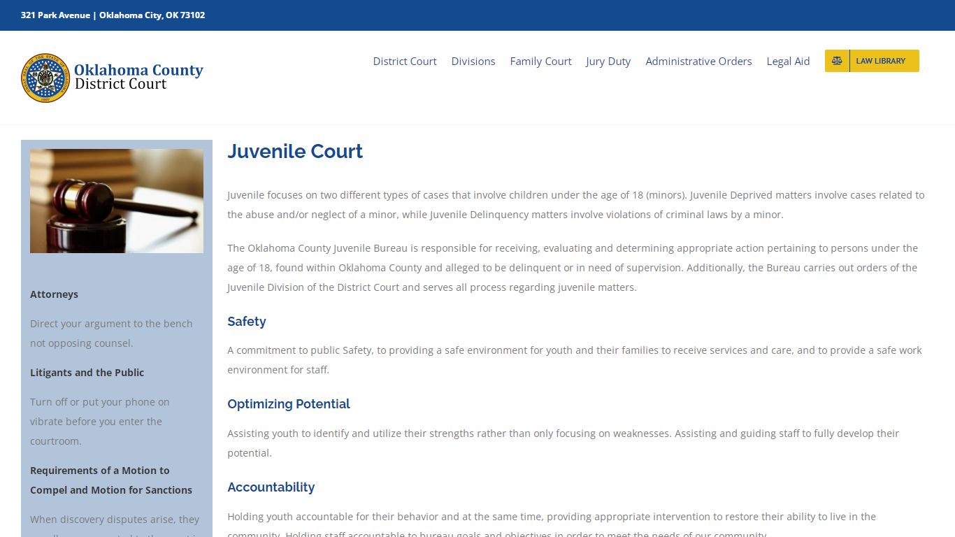 Juvenile - Oklahoma County District Court